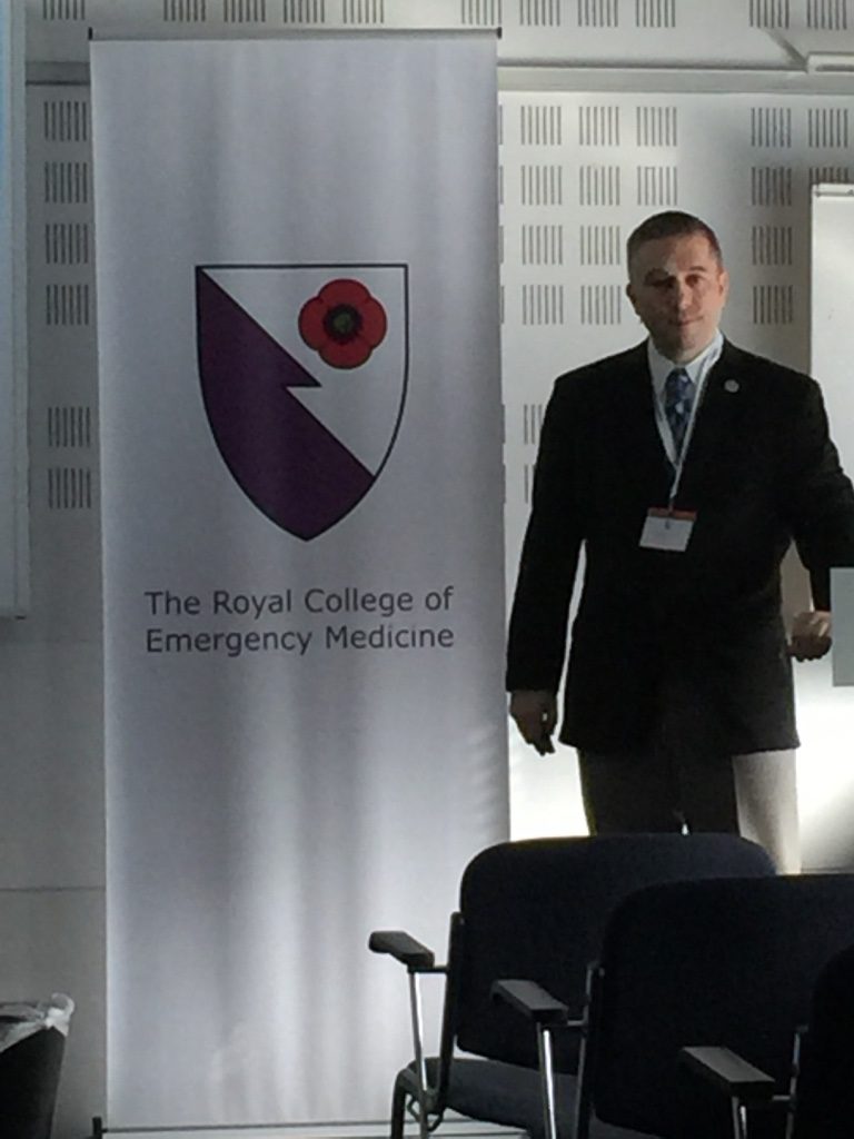 Rom Duckworth at a Royal College of Emergency Medicine conference.
