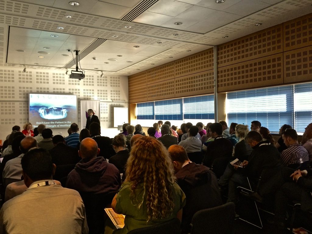 A full room for Rom Duckworth's patient handover session at the Royal College of Emergency Medicine.